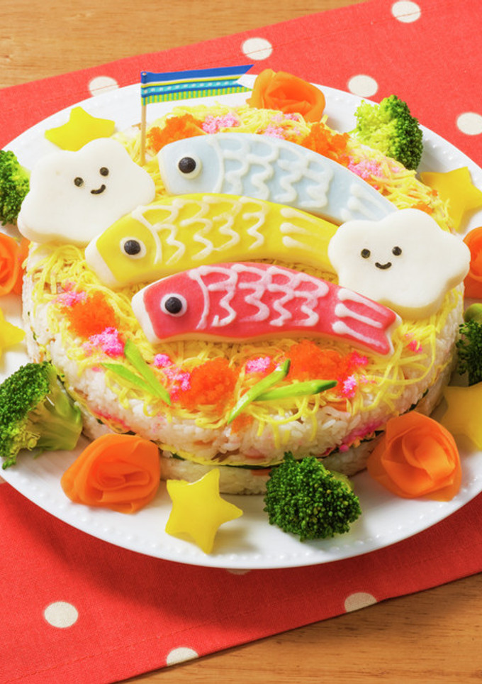 こいのぼりのちらし寿司ケーキ☆-レシピのメイン写真