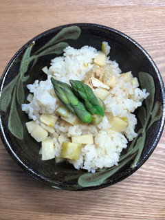 春の味たけのことアスパラの炊き込みご飯-レシピのメイン写真
