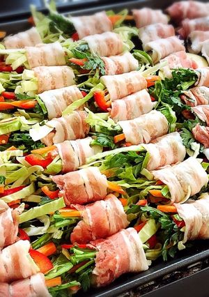 豚バラのたっぷり野菜巻き-レシピのメイン写真