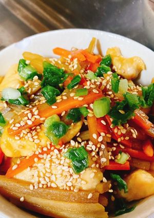 主食になる鶏胸肉とごほうのきんぴら炒め-レシピのメイン写真