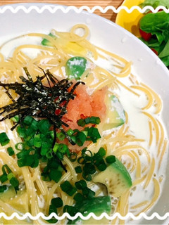 簡単!明太子とアボカドのクリームパスタ-レシピのメイン写真