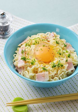 かまたまサッポロ一番　塩ベーコンクリーム-レシピのメイン写真