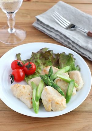 鶏むね肉とアスパラガスの白ワインソテー-レシピのメイン写真
