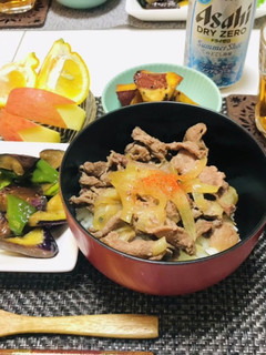 牛丼メイン夕飯のおかずメニュー-レシピのメイン写真