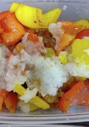 鶏唐揚げとパプリカのみぞれ和え-レシピのメイン写真