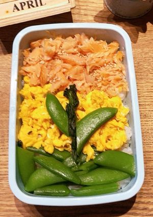 春の三色お花弁当-レシピのメイン写真