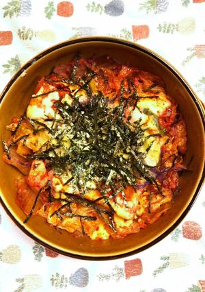 絹揚げレンチン～白菜キムチとレタス編-レシピのメイン写真