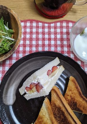 簡単フライパンでホットサンド風トースト-レシピのメイン写真