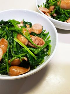ほうれん草とウインナーのバター醤油炒め-レシピのメイン写真