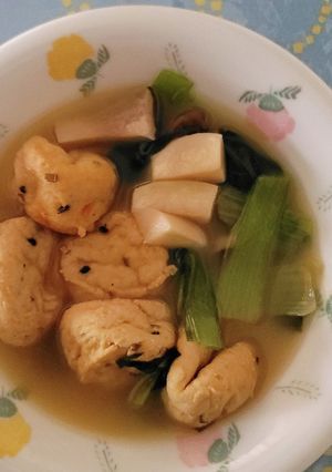 がんもどきと小松菜煮物(醤油で出来る)-レシピのメイン写真
