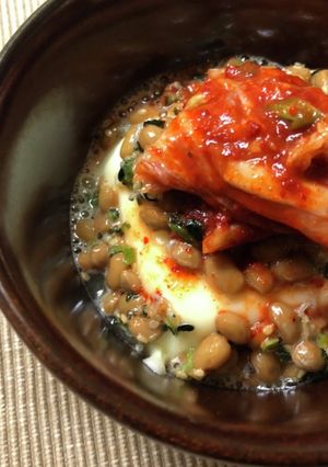 私のダイエット美容食其の④キムチ納豆豆腐-レシピのメイン写真