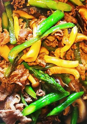 牛肉とアスパラのオイスターソース炒め-レシピのメイン写真