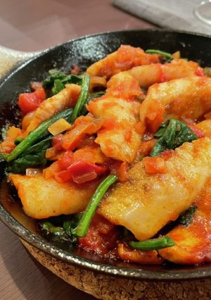 簡単！豚トロのトマト煮-レシピのメイン写真