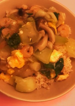 エビのあんかけご飯(滑蛋蝦仁)-レシピのメイン写真