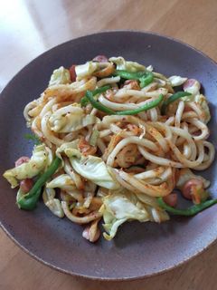 残り野菜で!キムチ焼きうどん-レシピのメイン写真