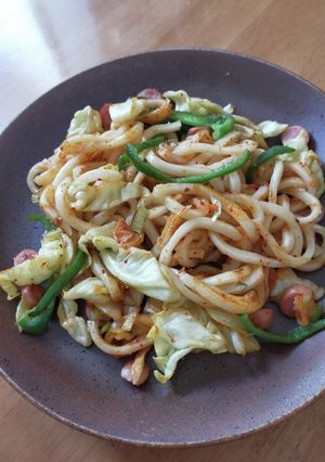 残り野菜で！キムチ焼きうどん-レシピのメイン写真