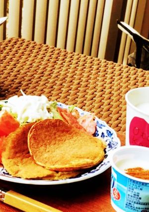 ★ダイエットにも♪オートミールパンケーキ-レシピのメイン写真