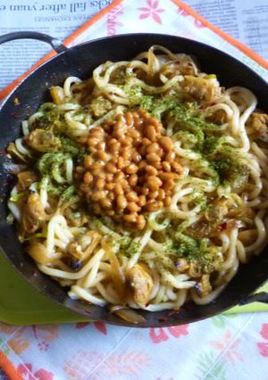 お手軽ボンゴレ・ビアンコの焼きうどんV4-レシピのメイン写真