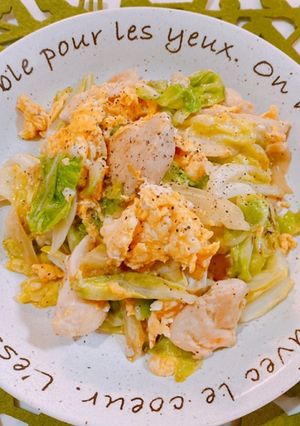 ☆鶏胸肉とキャベツ卵のコンソメ醤油炒め☆-レシピのメイン写真