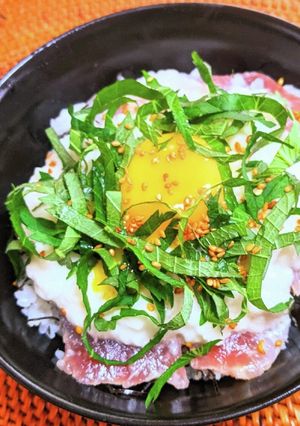 もどき中トロ山かけ丼-レシピのメイン写真