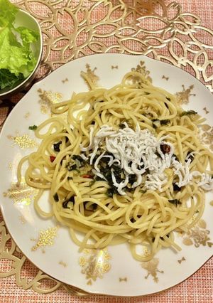 島のりとしらすのペペロンチーノ-レシピのメイン写真