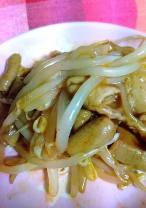 もやしとやわらか豚ホルモン炒め-レシピのメイン写真