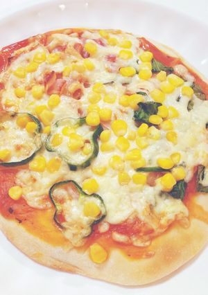 発酵いらず★トースターでもちふわピザ！-レシピのメイン写真