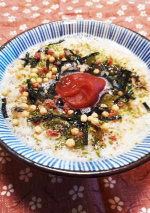 レンジで簡単オートミール梅茶漬け-レシピのメイン写真