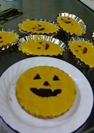 ハロウィン☆かぼちゃのチーズケーキ-レシピのメイン写真