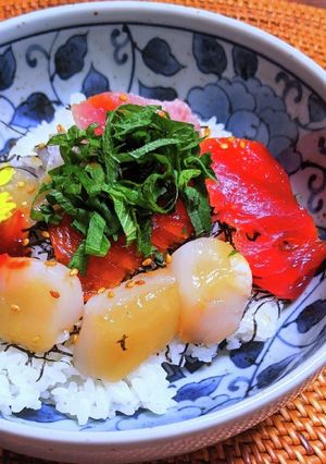 残った刺し身のニンニク味噌漬け丼-レシピのメイン写真