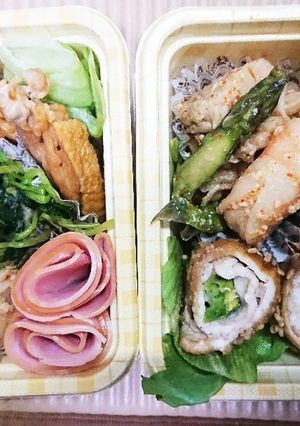 【夫婦弁当⑲】肉巻きキャベツと手羽中-レシピのメイン写真