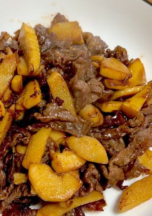 タケノコと牛肉の甘辛炒め-レシピのメイン写真