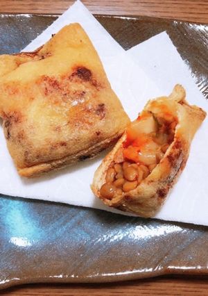 納豆キムチーズの包み焼き-レシピのメイン写真