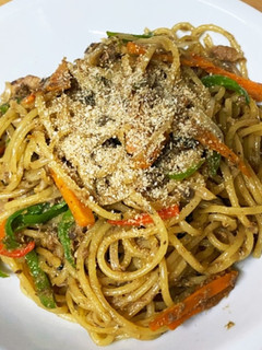 イワシ缶としじみの味噌汁で作る和風パスタ-レシピのメイン写真