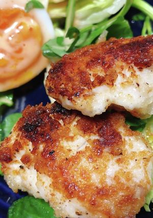 やわらか鶏胸肉のマヨパン粉焼き-レシピのメイン写真