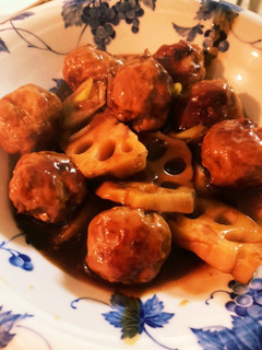 鶏肉団子とレンコンの甘酢餡掛け-レシピのメイン写真