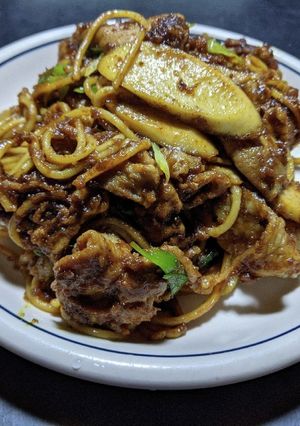 フィッシュソーセージスパゲティカレー風味-レシピのメイン写真