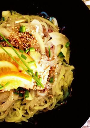 鯖缶&塩レモン冷やし中華風減量白滝サラダ-レシピのメイン写真