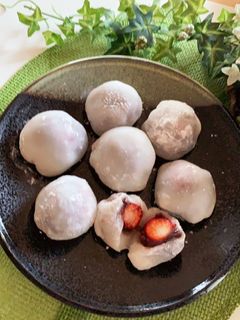 イチゴ大福 白玉粉バージョン-レシピのメイン写真