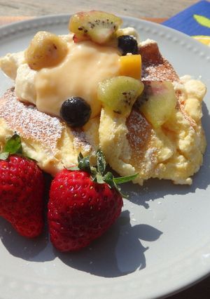 米粉でフワフワパンケーキ-レシピのメイン写真
