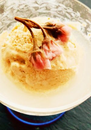 糖質オフ☆桜茶のアフォガート♪-レシピのメイン写真