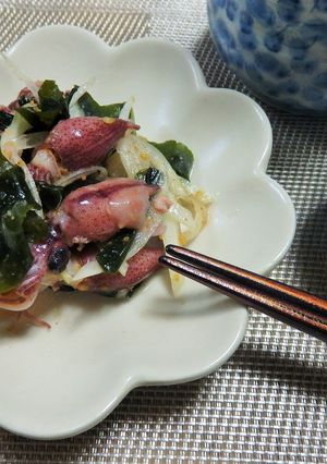 ホタルイカとわかめの酢の物-レシピのメイン写真