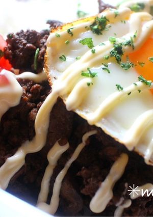 m簡単！鶏レバー入りロコモコ風丼-レシピのメイン写真
