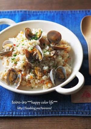 炊飯器で簡単！あさりの洋風炊き込みご飯♪-レシピのメイン写真