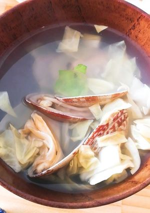 アサリと春キャベツのスープ-レシピのメイン写真