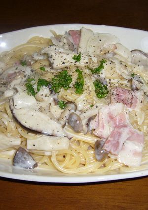 きのことベーコンのクリームパスタ-レシピのメイン写真