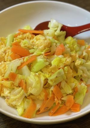 キャベツと卵の炒め物『何食べ』#11-レシピのメイン写真