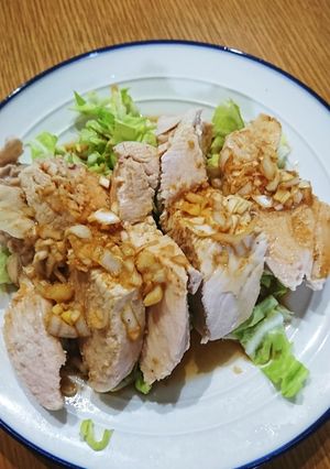 蒸し鶏の中華風ソースがけ-レシピのメイン写真