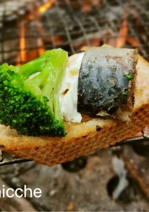 キャンプ飯♡鯖缶ブロッコリーバケット-レシピのメイン写真
