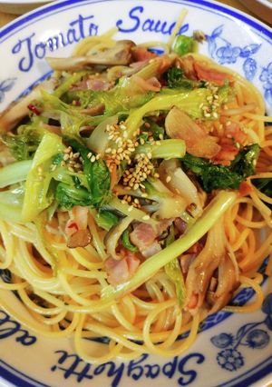 エンダイブとベーコンの和風ペペロンチーノ-レシピのメイン写真